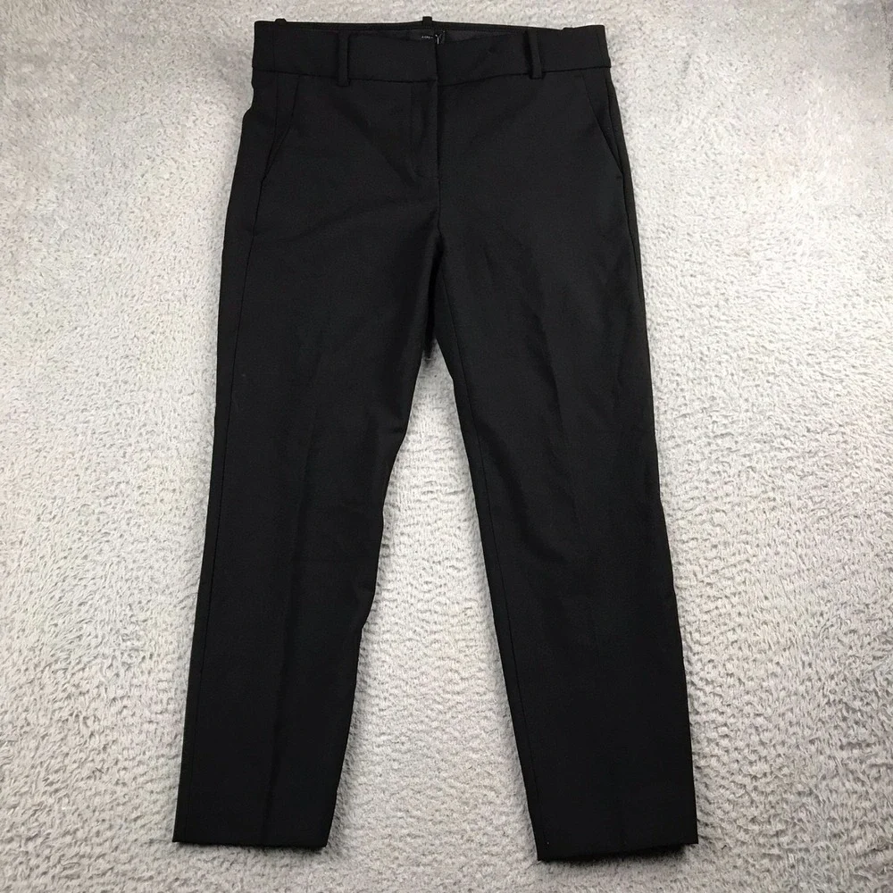 J Crew 365 Cameron Slim Cropped Pants Womens 10 Black Four Season Stretch NEW
